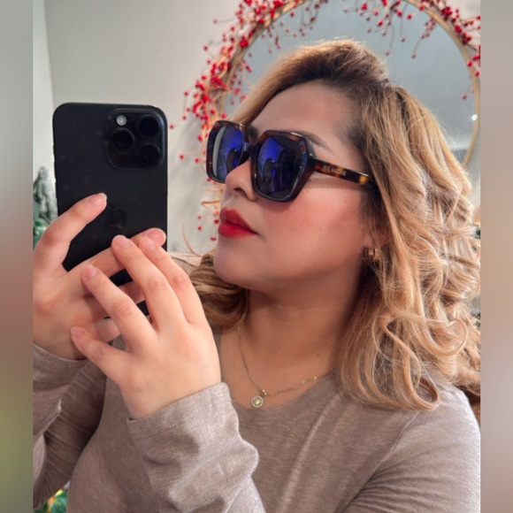 SALE✨CHRISTIAN DIOR blonde Havana DiorMidnight S2F Geometric Sunglasses - Picture 3 of 17